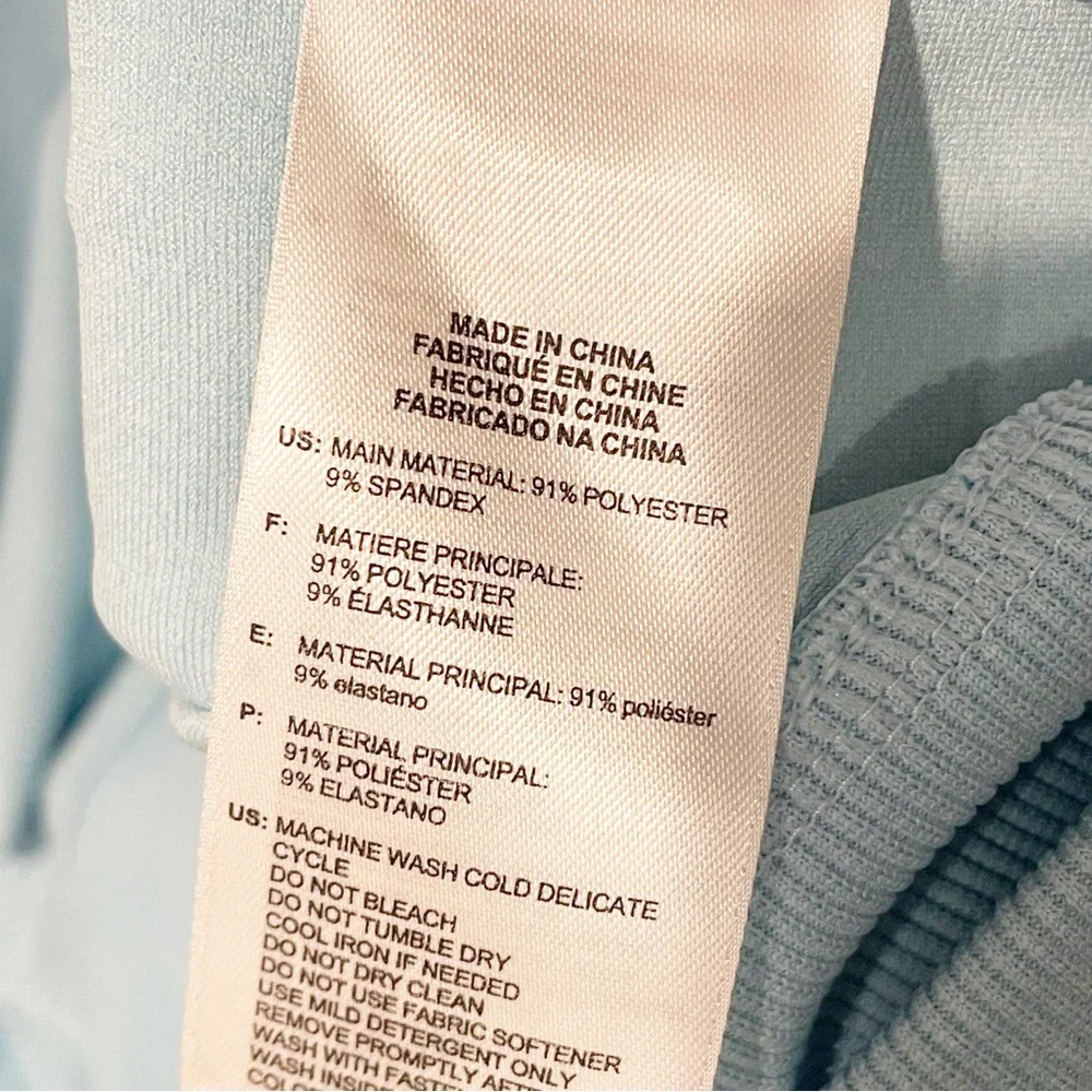 Adidas Climalite‎ Mens Size Medium Light Blue Quarter Zip Long Sleeve Pullover
